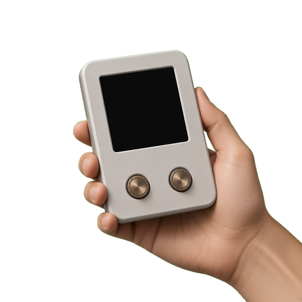 Basalt hardware wallet in hand